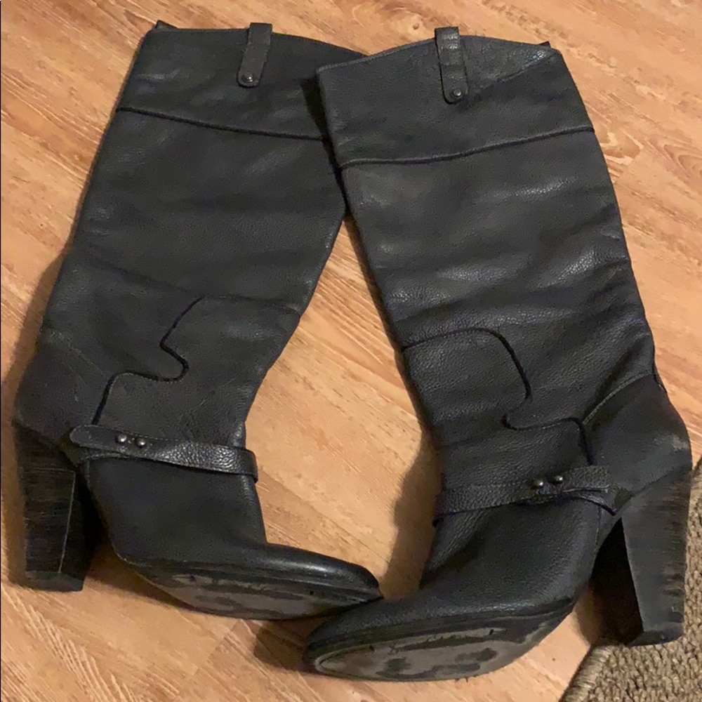 Used Leather Sam Edelman Mid Calf Boots Size 10